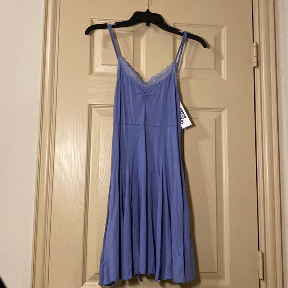 NWT Urban Outfitters Stretchy Flowy Lace Blue Dress